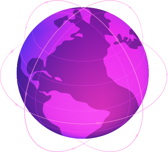 globo mostrando as conexões de lugares do mundo